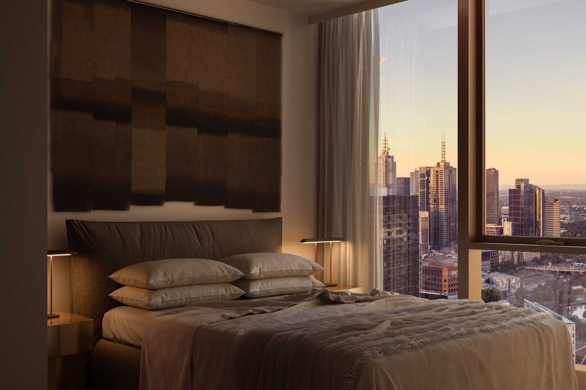 A representative master bedroom
